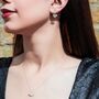 Silver Mesh Heart Drop Earrings, thumbnail 6 of 11