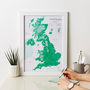 Map Of UK Art Print, thumbnail 2 of 12