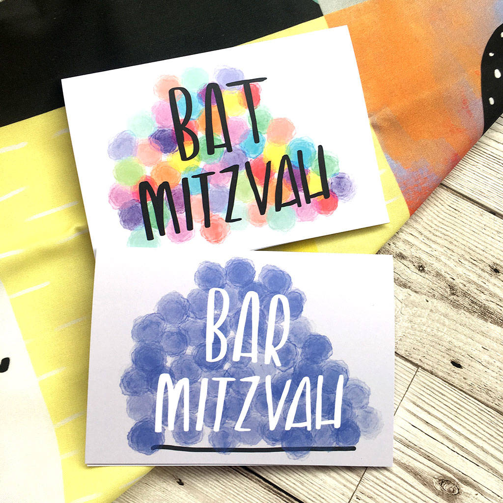 Bar Or Bat Mitzvah Card By Nicola Rowlands