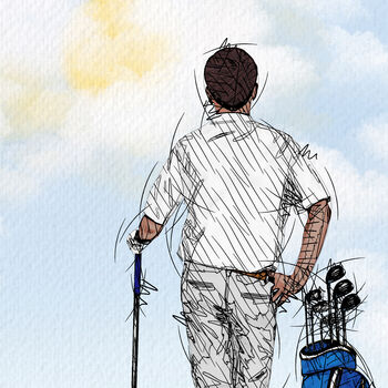 Personalised Custom Golfer Print, 5 of 10