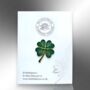 Lucky Four Leaf Clover Good Luck Enamel Pin, thumbnail 5 of 9