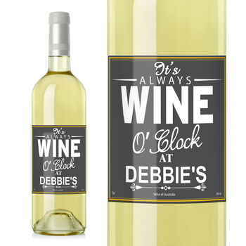 Personalised Wine O'clock White Wine Gift, 2 of 5