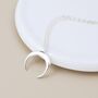 Sterling Silver Crescent Moon Pendant Necklace, thumbnail 3 of 4