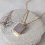 The Rectangle Rose Quartz Necklace, thumbnail 3 of 10