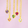 Gold Plated Heart Birthstone Pendant Necklace, thumbnail 5 of 12