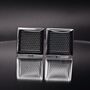 Silver Grey Square Cufflinks Luxury Mens Gift, thumbnail 2 of 6