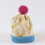 Bright Lambswool Knitted Stag Bobble Hat, thumbnail 9 of 11