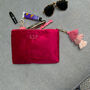 Personalized 'Going Out Out' Velvet Toiletry Bag, thumbnail 3 of 6