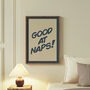 Good At Naps Nursery Kids Bedroom Wall Art Print, thumbnail 2 of 9