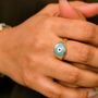 Adjustable Evil Eye Protection Turkish Boho Ring, thumbnail 5 of 5