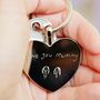 Hearts Keychain With Handwriting Personalised Engraving, thumbnail 4 of 8