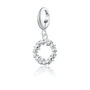 Sterling Silver Circle Star Cluster Charm Necklace, thumbnail 5 of 7