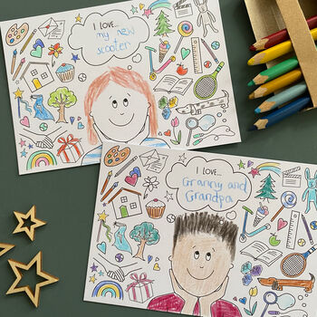 Feeling Thankful Kids Colouring Postcards, 2 of 7