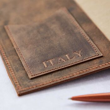 Personalised Compass Buffalo Leather Journal, 6 of 9