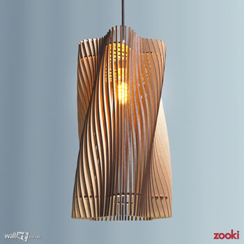 Zooki 27 'Aurvandil' Wooden Pendant Light, 4 of 10