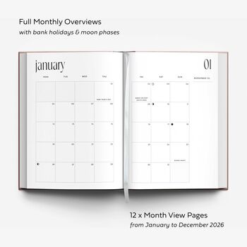 2026 Personalised A5 Weekly Planner With Gold Foil, 5 of 10