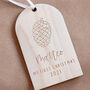 Personalised First Christmas 2021 Wooden Bauble, thumbnail 3 of 4