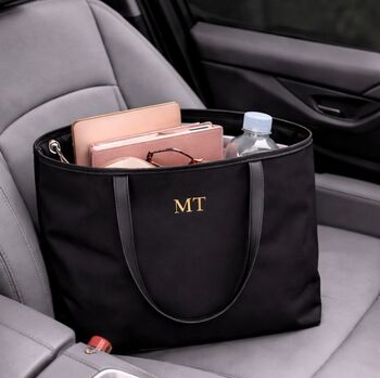 Personalised Chiara Nylon Gold Button Tote Bag, 2 of 6