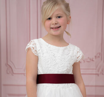 Soft Lace And Tulle Flower Girl Dress, 7 of 9