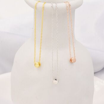 Tiny Dot Pendant Necklace In Sterling Silver, 4 of 12