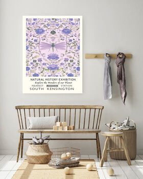 Natural History Lilac Dragonfly Art Print, 3 of 4