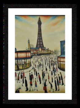 Blackpool Tower A3 Framed Lowry Style Art, 2 of 2