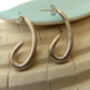 Infinity Sterling Silver Long Curve Drop Earrings, thumbnail 3 of 4