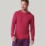 Men's Two Pack Long Sleeved Bamboo T Shirts Wine/Navy, thumbnail 1 of 6