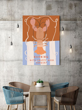 Lobster Kitchen Art Print 'Angry When Hungry', 3 of 4