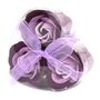 Set Of Three Soap Flower Heart Box Lavender Roses, thumbnail 1 of 4