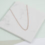 Waverley Medium Rose Gold Plated Trace Chain, thumbnail 1 of 6