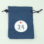 G Decor Blue And Grey Cloth Reusable Advent Calendar, thumbnail 6 of 10