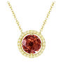 Royal Garnet Gemstone 18k Gold Plated Necklace, thumbnail 3 of 4