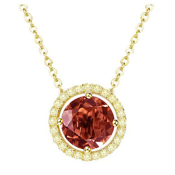 Royal Garnet Gemstone 18k Gold Plated Necklace, 3 of 4