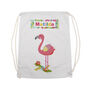 Personalised Flamingo Nursery Bag, thumbnail 4 of 12