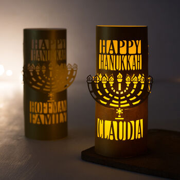 Personalised Happy Hanukkah Gift Lantern, 2 of 9