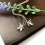 Double Lily Flower Drop Necklace, thumbnail 10 of 12
