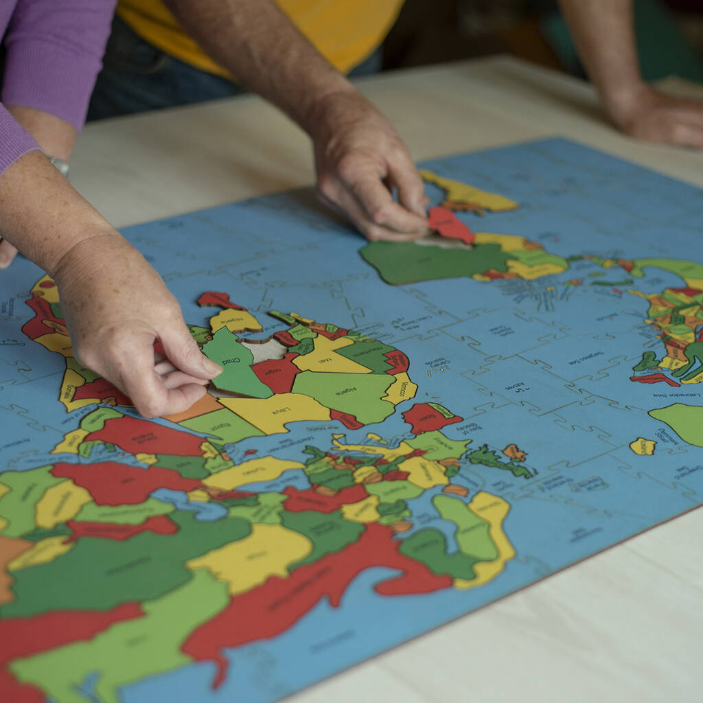 Map Of The World Wooden Jigsaw Puzzle, 1 of 9