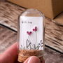 Terrarium Bottle 'With Love' Ruby Heart Earrings, thumbnail 1 of 5