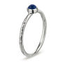 Raw Stone Silver Stacking Ring: Lapis Lazuli, thumbnail 2 of 5