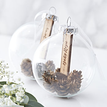 Personalised Decorative Pine Cone Bauble, 3 of 4