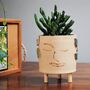 Face And Leaves Planter, Pencil Holder, Vase, thumbnail 4 of 8