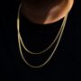 Mens Gold Plated 925 Sterling Silver Chain Necklace, thumbnail 6 of 12