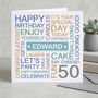 Personalised 50th Birthday Card, thumbnail 3 of 5