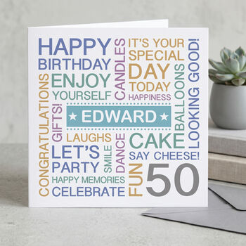 Personalised 50th Birthday Card, 3 of 5