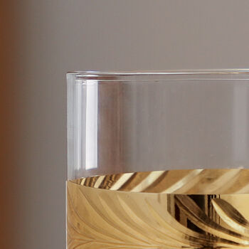 Two Luxury Gold Leaf Whisky Glasses, 7 of 9