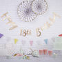 Gold Foiled Happy 18th Birthday Bunting Backdrop, thumbnail 1 of 3
