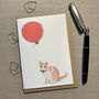 Personalised Ginger And White Cat Birthday Card, thumbnail 1 of 5