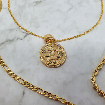 18k Gold Vermeil Plated Zodiac Charm Necklace, 12 of 12