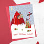 Reindeer Rocket Personalised Children's Christmas Card, thumbnail 2 of 5